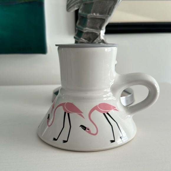 Feltman Langer Vintage Flamingos Travel Non Spill Wide Base Travel Mug w… - Picture 1 of 8